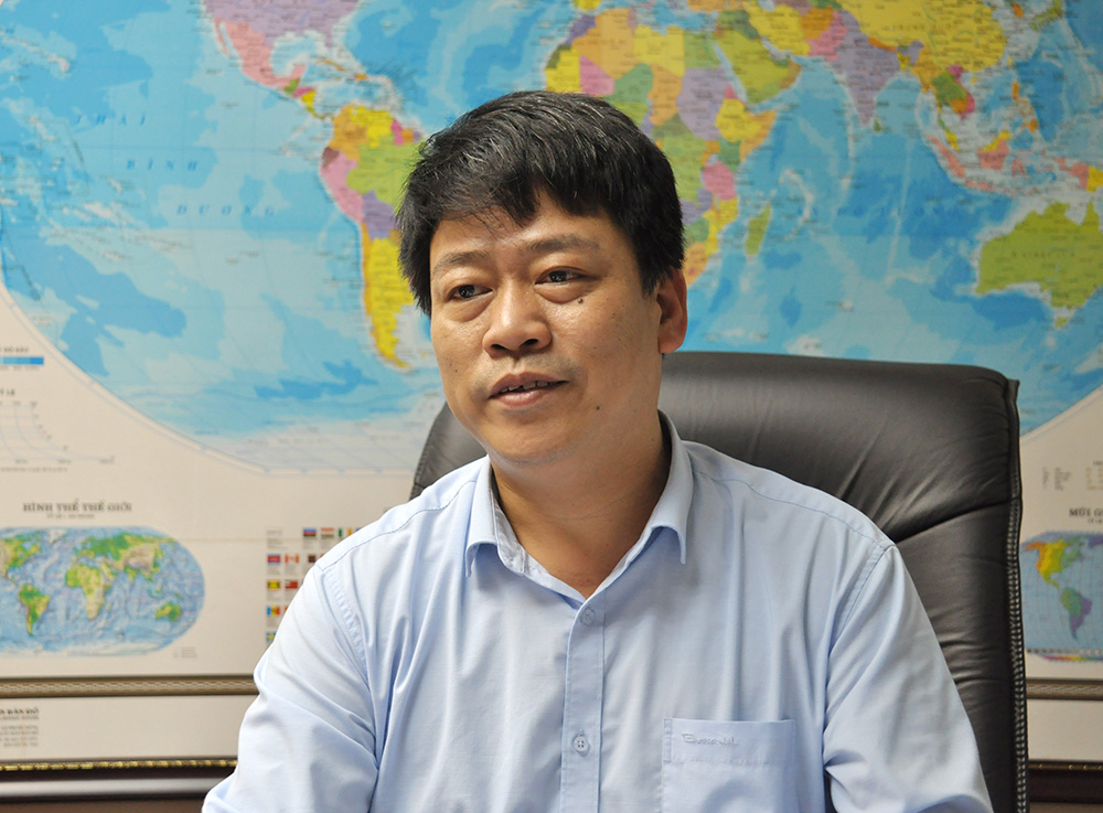 Ông Nguyễn Thượng Hiền tại buổi trao đổi v​ới Báo TN&MT